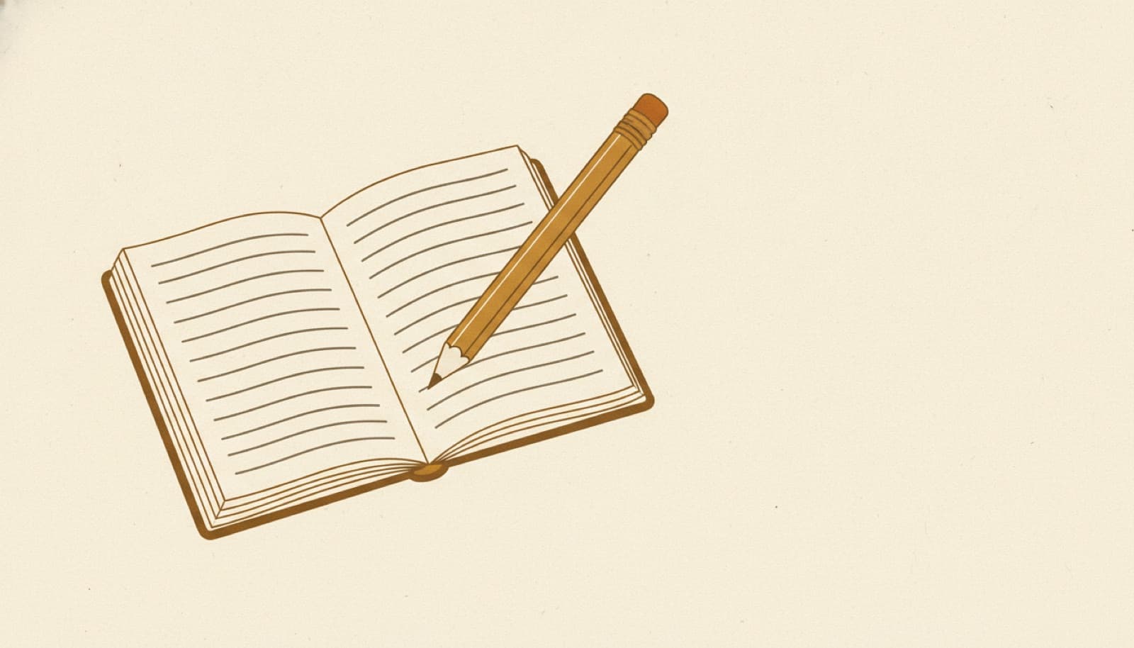 Pensil menulis rapi di atas buku besar akuntansi