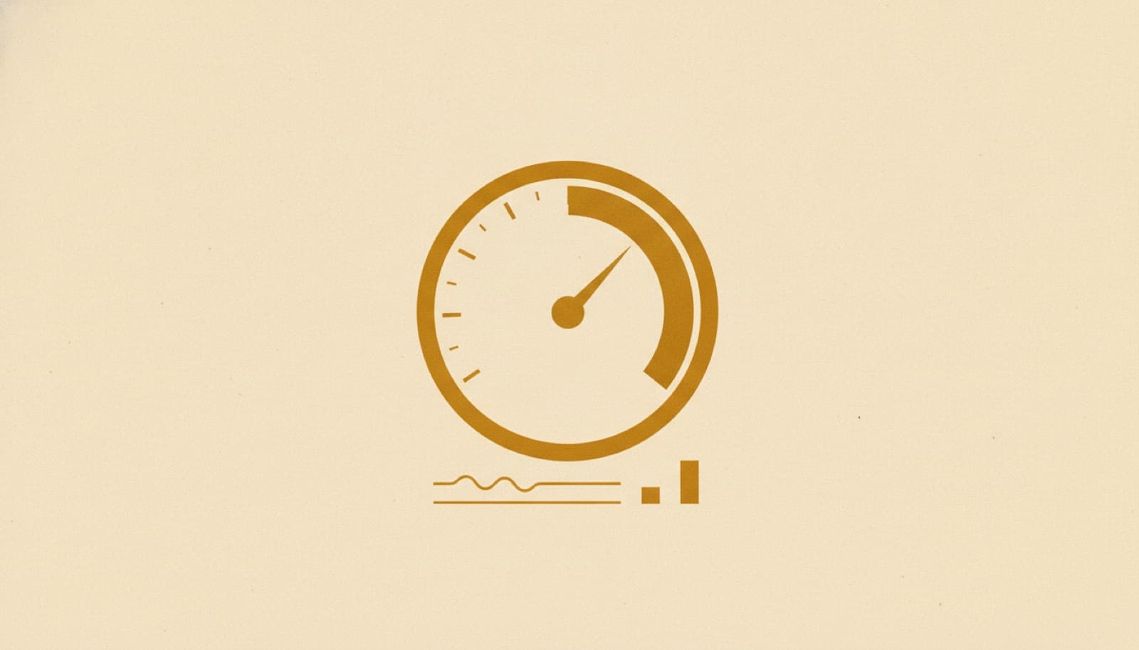 Dial gauge dengan jarum menunjuk ke zona emas yang menandakan kondisi sehat